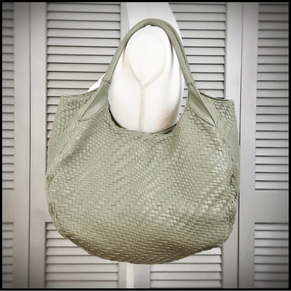 Deux Lux Handbags - NWOT Deux Lux Sage Green Woven Hobo Bag